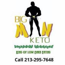 BIG MAN KETO KING OF LOW CARB EATING CALL 213-295-7648 trademark