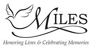 MILES HONORING LIVES & CELEBRATING MEMORIES trademark