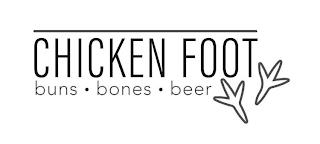 CHICKEN FOOT BUNS · BONES · BEER trademark