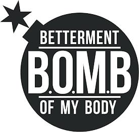 BETTERMENT OF MY BODY; B.O.M.B trademark