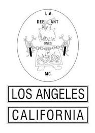 L.A. DEFIANT ONES P MC LOS ANGELES CALIFORNIA trademark