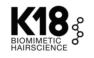 K18 BIOMIMETIC HAIRSCIENCE trademark