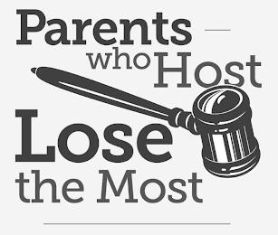 PARENTS WHO HOST LOSE THE MOST trademark