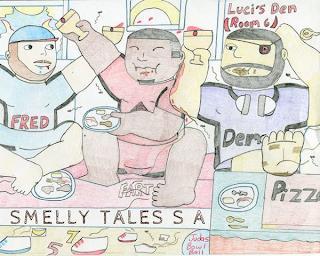 SMELLY TALES SA FRED FART DEN LUCI'S DEN (ROOM 6) PIZZA JUDAS BOWL BALL 5 7 trademark