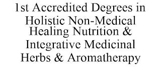 1ST ACCREDITED DEGREES IN HOLISTIC NON-MEDICAL HEALING NUTRITION & INTEGRATIVE MEDICINAL HERBS & AROMATHERAPY trademark