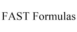 FAST FORMULAS trademark