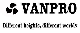 VANPRO DIFFERENT HEIGHTS, DIFFERENT WORLDS trademark