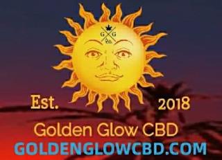 GG EST. 2018 GOLDEN GLOW CBD GOLDENGLOWCBD.COM trademark