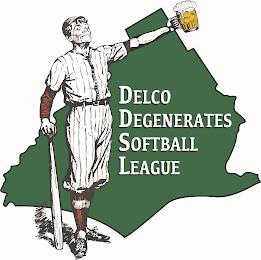 DELCO DEGENERATES SOFTBALL LEAGUE trademark