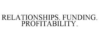 RELATIONSHIPS. FUNDING. PROFITABILITY. trademark