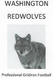 WASHINGTON REDWOLVES PROFESSIONAL GRIDIRON FOOTBALL trademark