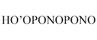 HO'OPONOPONO trademark