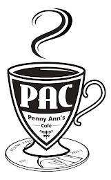 PAC PENNY ANN'S CAFÉ EST. 2011 PENNY ANN trademark