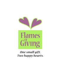 FLAMES OF GIVING ONE SMALL GIFT. TWO HAPPY HEARTS. trademark