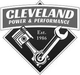 CLEVELAND POWER & PERFORMANCE EST. 1986 trademark