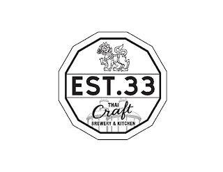 EST. 33 THAI CRAFT BREWERY & KITCHEN trademark