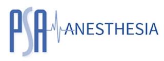 PSA ANESTHESIA trademark