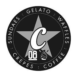 C08 LONDON, GELATO, WAFFLES, COFFEE, CREPES, SUNDAES, GELATO trademark