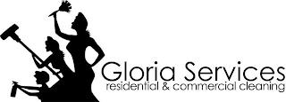 GLORIA SERVICES RESIDENTIAL & COMMERCIAL CLEANING trademark