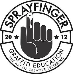 SPRAYFINGER 2012 GRAFFITI EDUCATION THE ART OF CREATIVE LETTERING trademark