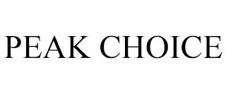 PEAK CHOICE trademark