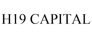 H19 CAPITAL trademark