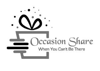 OCCASION SHARE WHEN YOU CAN'T BE THERE trademark