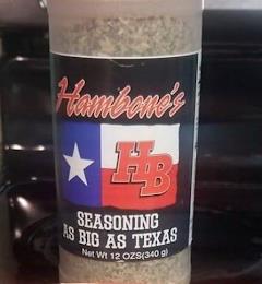 HAMBONE'S HB SEASONING AS BIG AS TEXAS NET WT 12 OZS(340 G) trademark