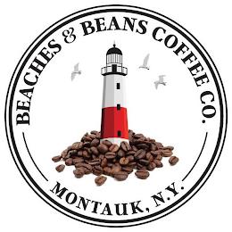 BEACHES & BEANS COFFEE CO. MONTAUK, N.Y. trademark