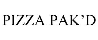 PIZZA PAK'D trademark