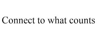 CONNECT TO WHAT COUNTS trademark