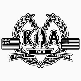 K A FAITH FAMILY FREEDOM trademark