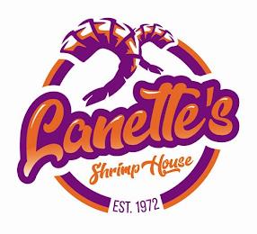 LANETTE'S SHRIMP HOUSE EST. 1972 trademark