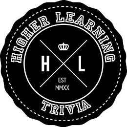 HIGHER LEARNING TRIVIA EST MMXX HL trademark