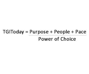 TGITODAY PURPOSE PEOPLE PACE POWER OF CHOICE trademark