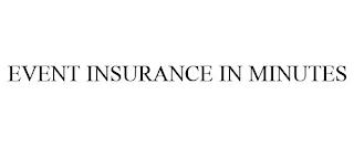 EVENT INSURANCE IN MINUTES trademark