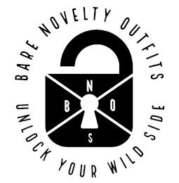 BARE NOVELTY OUTFITS UNLOCK YOUR WILD SIDE BNOS trademark