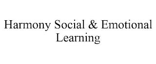 HARMONY SOCIAL & EMOTIONAL LEARNING trademark