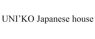 UNI'KO JAPANESE HOUSE trademark