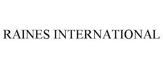 RAINES INTERNATIONAL trademark