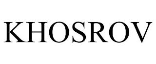 KHOSROV trademark