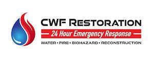 CWF RESTORATION 24 HOUR EMERGENCY RESPONSE WATER FIRE BIOHAZARD RECONSTRUCTION trademark