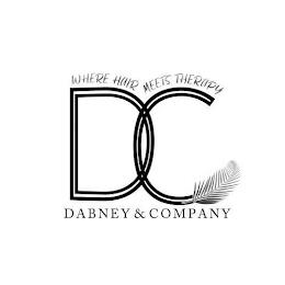 DC DABNEY & COMPANY WHERE HAIR MEETS THERAPY trademark