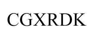 CGXRDK trademark