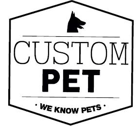 CUSTOM PET WE KNOW PETS trademark