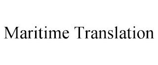 MARITIME TRANSLATION trademark