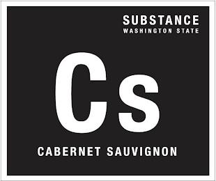 CS CABERNET SAUVIGNON SUBSTANCE WASHINGTON STATEON STATE trademark