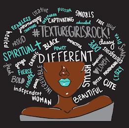 FEARLESS, BLESSED, OUTSPOKEN, CHARMING, EDUCATED, POWER, DOPE, CRAZY, DIVA, LEADER, FIERCE, SPIRITUAL, CREATIVE, LOUD, PROUD, INCREDIBLE, BOLD, FRESH, LOVELY, #TEXTUREGIRLROCK!, SMART, DIFFERENT, BLACK, IMPACTFUL, GORGE, CARING, HEALED, PEACE, INDEPENDENT, WOMAN, BEAUTIFUL, CUTE, QUEEN, PHENOMENAL, STYLISH, STRONG, SIMPLISTIC, CLASSY, COURAGEOUS, DETERMINED, CAPTIVATING, FREE trademark