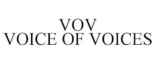 VOV VOICE OF VOICES trademark