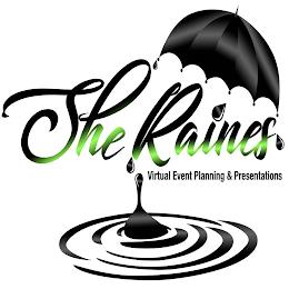 SHE RAINES VIRTUAL EVENT PLANNING & PRESENTATIONS trademark